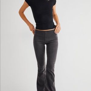 Free People Penny Pull On Flare Bell Bottoms Black 24 Long Retro